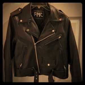 FMC woman’s leather motorcycle jacket.
